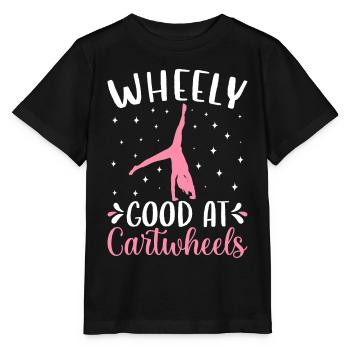 Gymnastique de la roue de charrette Cheerleading - T-shirt bio MINI CREATOR Stanley/Stella Enfant - noir - Devant - Mikhail (115cm)
