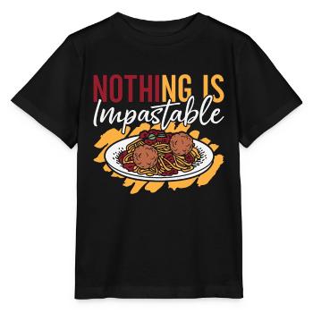 Boulettes de viande Rien n’est impâteable Pâtes Boulette de viande - T-shirt bio MINI CREATOR Stanley/Stella Enfant - noir - Devant - Mikhail (115cm)