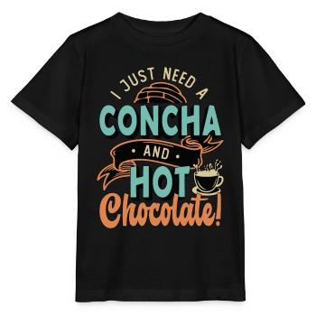 Conchas, j’ai juste besoin d’une concha et d’un pain de coquille sucré - T-shirt bio MINI CREATOR Stanley/Stella Enfant - noir - Devant - Mikhail (115cm)