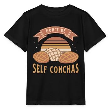 Conchas Don’t Be Self Conchas Pain de coquille sucré - T-shirt bio MINI CREATOR Stanley/Stella Enfant - noir - Devant - Mikhail (115cm)