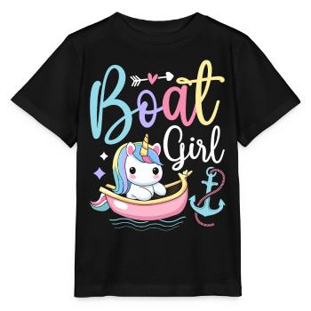 Bootfahren Bootsführer Bootsfahrer - Stanley/Stella Kinder T-Shirt MINI CREATOR  - Schwarz - Vorne - Mikhail (115cm)