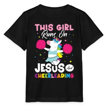 Cheerleader Cheer - Stanley/Stella Kinder T-Shirt MINI CREATOR  - Schwarz - Vorne - Mikhail (115cm)