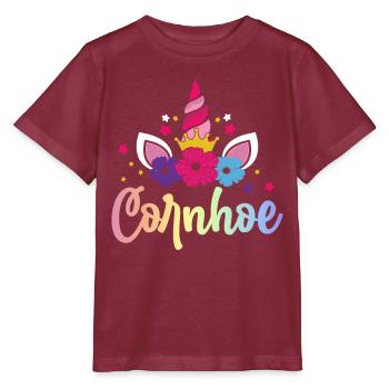 Cornhole-Spielerin Corn Hole - Stanley/Stella Kinder T-Shirt MINI CREATOR  - Burgunderrot - Vorne - Kain (125cm)