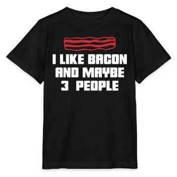 Bacon Food Pork Bacon - Stanley/Stella MINI CREATOR Kids’ T-Shirt - black - Front - Mikhail (115cm)