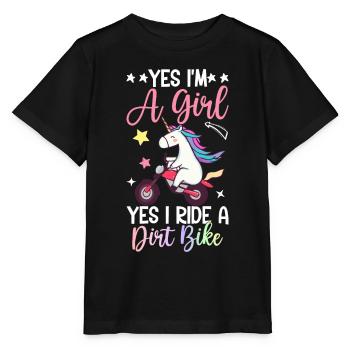 Dirt Biker - Stanley/Stella MINI CREATOR Kids’ T-Shirt - black - Front - Mikhail (115cm)