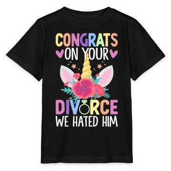 Divorce divorcé - T-shirt bio MINI CREATOR Stanley/Stella Enfant - noir - Devant - Mikhail (115cm)