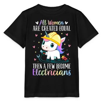 Electrician Electrician Girl - Stanley/Stella MINI CREATOR Kids’ T-Shirt - black - Front - Mikhail (115cm)