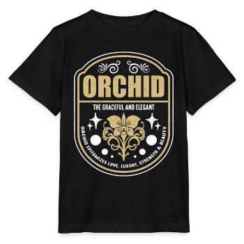 Orchidée Le Jardinage D’Orchidées Gracieuses Et Élégantes - T-shirt bio MINI CREATOR Stanley/Stella Enfant - noir - Devant - Mikhail (115cm)