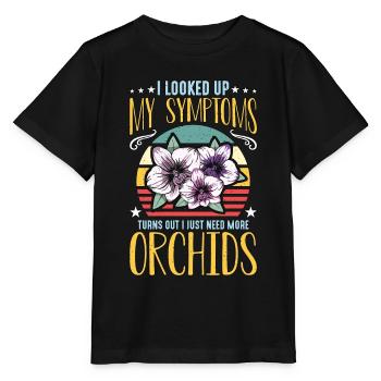 Orchidées J’ai recherché mes symptômes Orchid Grower - T-shirt bio MINI CREATOR Stanley/Stella Enfant - noir - Devant - Mikhail (115cm)