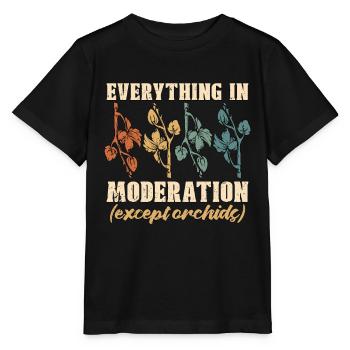 Orchidées Tout avec modération Orchid Grower - T-shirt bio MINI CREATOR Stanley/Stella Enfant - noir - Devant - Mikhail (115cm)
