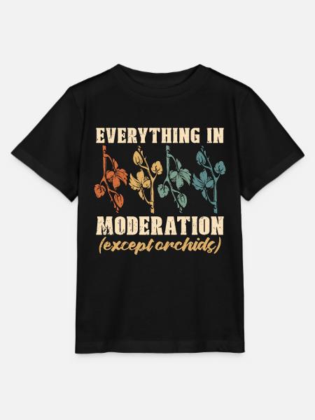 Orchids Everything In Moderation Orchid Grower - Stanley/Stella MINI CREATOR Kids’ T-Shirt - black