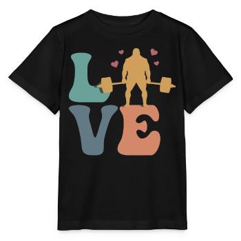 Soulevé de terre Soulevé de terre Haltérophilie - T-shirt bio MINI CREATOR Stanley/Stella Enfant - noir - Devant - Mikhail (115cm)