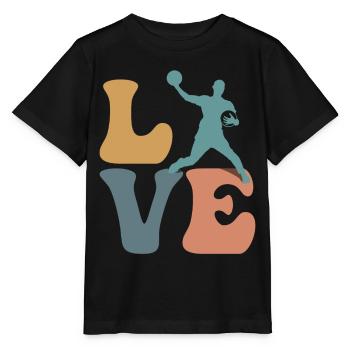 Équipe de ballon-chasseur - T-shirt bio MINI CREATOR Stanley/Stella Enfant - noir - Devant - Mikhail (115cm)