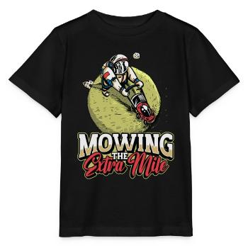 Tondeuse déplaçant le jardinier tondeur de pelouse Extra Mile - T-shirt bio MINI CREATOR Stanley/Stella Enfant - noir - Devant - Mikhail (115cm)
