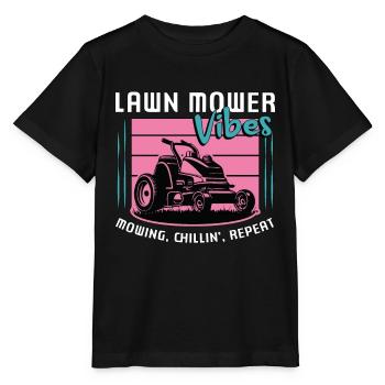 Mower Lawn Mower Vibes Mowing Chillin' Lawn Mowing - Stanley/Stella MINI CREATOR Kids’ T-Shirt - black - Front - Mikhail (115cm)