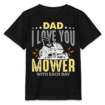 Mower Dad I Love You Mower With Tractor Mowing - Stanley/Stella MINI CREATOR Kids’ T-Shirt - black - Front - Mikhail (115cm)