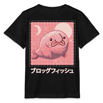 Kawaii Pastell Goth Blobfisch - Stanley/Stella Kinder T-Shirt MINI CREATOR  - Schwarz - Vorne - Mikhail (115cm)