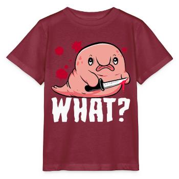 Funny Blob Fish - Stanley/Stella MINI CREATOR Kids’ T-Shirt - burgundy - Front - Kain (125cm)