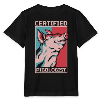Élevage porcin Porcin certifié Élevage - T-shirt bio MINI CREATOR Stanley/Stella Enfant - noir - Devant - Mikhail (115cm)