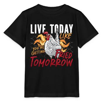 Les éleveurs de volailles vivent aujourd’hui comme des éleveurs de volailles - T-shirt bio MINI CREATOR Stanley/Stella Enfant - noir - Devant - Mikhail (115cm)