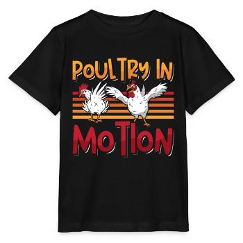 Volaille Fermier Volaille En Mouvement Poulet De Basse-Cour - T-shirt bio MINI CREATOR Stanley/Stella Enfant - noir - Devant - Mikhail (115cm)