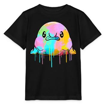 Kawaii Blobfish Dripping Paint - Stanley/Stella MINI CREATOR Kids’ T-Shirt - black - Front - Mikhail (115cm)