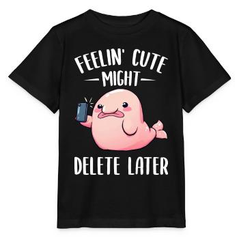 Lustiges Blobfisch-Selfie - Stanley/Stella Kinder T-Shirt MINI CREATOR  - Schwarz - Vorne - Mikhail (115cm)