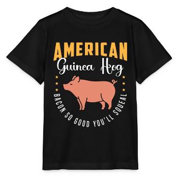 Éleveur de bétail Bétail de cochon d’Inde américain - T-shirt bio MINI CREATOR Stanley/Stella Enfant - noir - Devant - Mikhail (115cm)