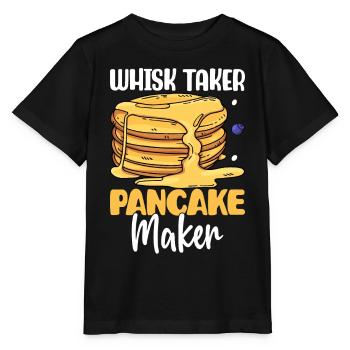 Lustige Pfannkuchen - Stanley/Stella Kinder T-Shirt MINI CREATOR  - Schwarz - Vorne - Mikhail (115cm)