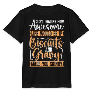 Biscuits et sauce Imaginez comment l’amateur de sauce - T-shirt bio MINI CREATOR Stanley/Stella Enfant - noir - Devant - Mikhail (115cm)