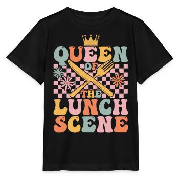 Groovy Cafeteria Worker Lunch Lady - Stanley/Stella MINI CREATOR Kids’ T-Shirt - black - Front - Mikhail (115cm)