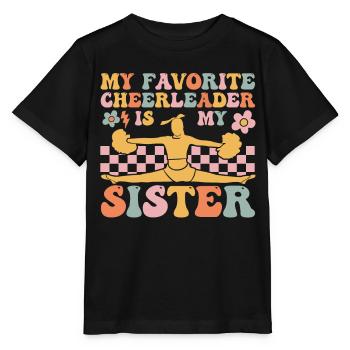 Groovy Cheerleading - Stanley/Stella MINI CREATOR Kids’ T-Shirt - black - Front - Mikhail (115cm)