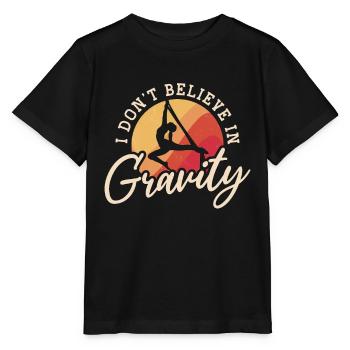 Acrobate aérien, je ne crois pas au yoga aérien par gravité - T-shirt bio MINI CREATOR Stanley/Stella Enfant - noir - Devant - Mikhail (115cm)