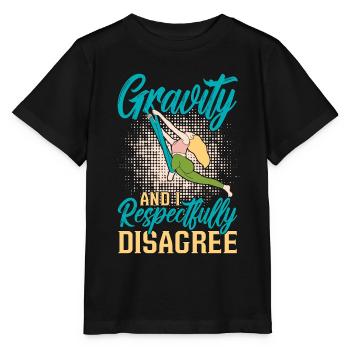 Gravité aérienne et moi respectueusement le yoga aérien - T-shirt bio MINI CREATOR Stanley/Stella Enfant - noir - Devant - Mikhail (115cm)
