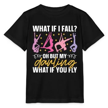 Acrobatie Aérienne Et Si Je Tombais Oh Mais Mes Sports Aériens - T-shirt bio MINI CREATOR Stanley/Stella Enfant - noir - Devant - Mikhail (115cm)
