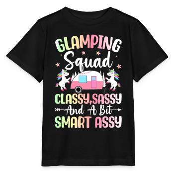 Glamping Team Glamper - Stanley/Stella MINI CREATOR Kids’ T-Shirt - black - Front - Mikhail (115cm)