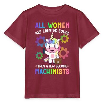 CNC Machine - T-shirt bio MINI CREATOR Stanley/Stella Enfant - bordeaux - Devant - Kain (125cm)