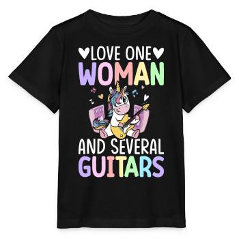 Guitariste, guitariste - T-shirt bio MINI CREATOR Stanley/Stella Enfant - noir - Devant - Mikhail (115cm)