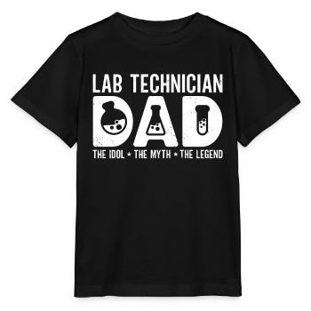 Technicien de laboratoire Papa L’idole Scientifique de laboratoire - T-shirt bio MINI CREATOR Stanley/Stella Enfant - noir - Devant - Mikhail (115cm)