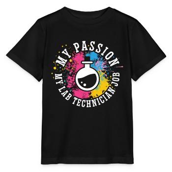 Technicien de laboratoire Ma passion Mon scientifique de laboratoire médical - T-shirt bio MINI CREATOR Stanley/Stella Enfant - noir - Devant - Mikhail (115cm)