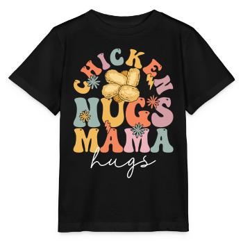 Groovy Chicken Nuggets Chicken Mom - Stanley/Stella Kinder T-Shirt MINI CREATOR  - Schwarz - Vorne - Mikhail (115cm)