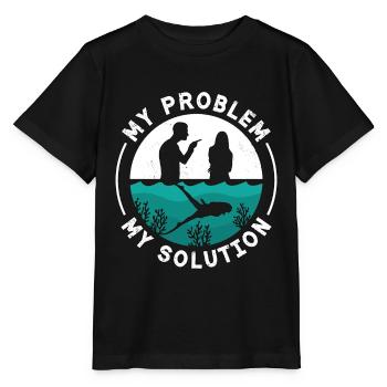 Freediving My Problem My Pictogram Mom Dad Diving - Stanley/Stella Kinder T-Shirt MINI CREATOR  - Schwarz - Vorne - Mikhail (115cm)