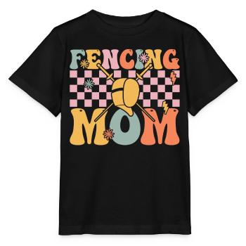 Groovy Foil Sabre Escrimeur - T-shirt bio MINI CREATOR Stanley/Stella Enfant - noir - Devant - Mikhail (115cm)