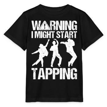 Lustiger Stepptanz Stepptänzer - Stanley/Stella Kinder T-Shirt MINI CREATOR  - Schwarz - Vorne - Mikhail (115cm)