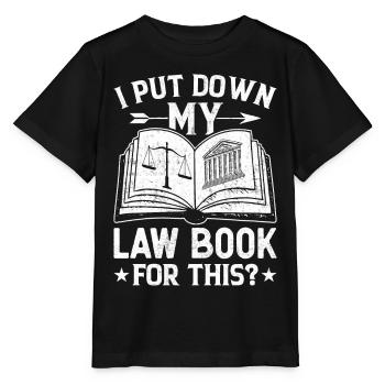 Drôle d’étudiant en droit à la faculté de droit - T-shirt bio MINI CREATOR Stanley/Stella Enfant - noir - Devant - Mikhail (115cm)