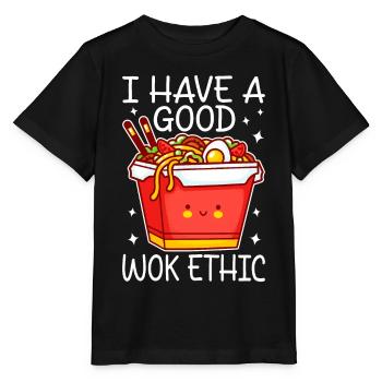 Stir Fry Noodles Chinese Cooking - Stanley/Stella MINI CREATOR Kids’ T-Shirt - black - Front - Mikhail (115cm)