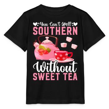 Southern Girl Tea Lover Country - Stanley/Stella MINI CREATOR Kids’ T-Shirt - black - Front - Mikhail (115cm)