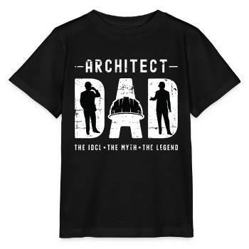 Architecte Papa L’idole Le mythe L’architecture - T-shirt bio MINI CREATOR Stanley/Stella Enfant - noir - Devant - Mikhail (115cm)