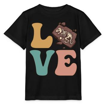 Chasse aux fossiles, Chasseurs de fossiles, Paléontologie - T-shirt bio MINI CREATOR Stanley/Stella Enfant - noir - Devant - Mikhail (115cm)
