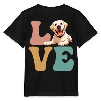 Labrador Hundeliebhaber - Stanley/Stella Kinder T-Shirt MINI CREATOR  - Schwarz - Vorne - Mikhail (115cm)